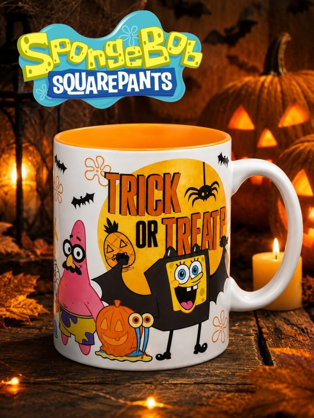 SpongeBob Squarepants Nickolodean 2022 Halloween Trick or Treat Mug Super Rare